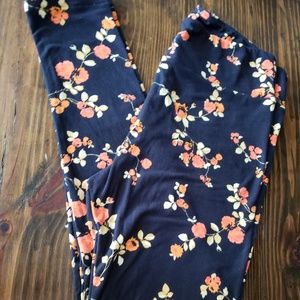 HTF lularoe vintage floral leggings TC